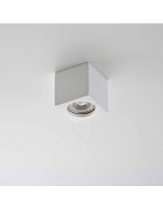 Spot In Gesso Isyluce Mm 70X70x70 Con Zoccolo Gu5,