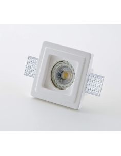 Faretto In Gesso Isyluce Quadrato Mm100 X 100 Con