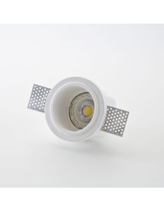 Faretto In Gesso Isyluce Tondo Mm 90Con Zoccolo G