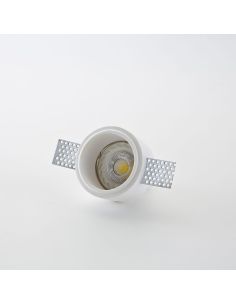 Faretto In Gesso Isyluce Tondo Mm 70Con Zoccolo G