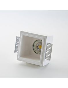 Faretto In Gesso Isyluce Quad.To Mm103 X 103 Con Z