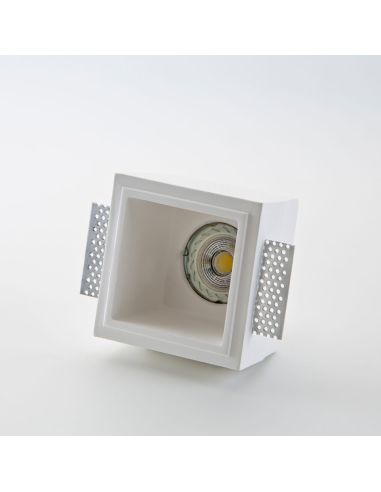 Faretto In Gesso Isyluce Quad.To Mm103 X 103 Con Z
