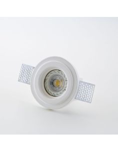 Faretto In Gesso Isyluce Tondo Diam100 Con Zoccol