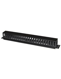 Pannello Passacavi 1 Unita' A Gabbia Per Rack Con Coperchio Scorrevole 25 Slot Colore Nero - Lkorg1ul