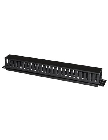 Pannello Passacavi 1 Unita' A Gabbia Per Rack Con Coperchio Scorrevole 25 Slot Colore Nero - Lkorg1ul