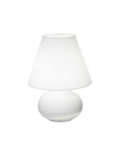 Lampada Da Tavolo Vetro Bianco Latt