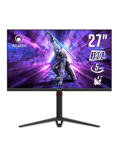 Monitor Atlantis Gaming Led 27 Wide A05-U27vfa-Dhm Va 1920X1080 5Ms 250Cd/M 3.000:1 Vesa Mm Pivot Reg. H Dp Hdmi Black