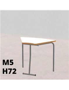 Tavolo Pino Ribaltabile Altezza 72Cm,Spessore Del Piano 22Mm, Nobilitato In Melamina Arancione,Strutt Grigia T.Trprb.M.M5gc.Bar