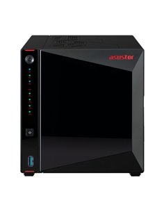 Asustor Nas Tower 4 Bay  4Xm.2 Nvme , Intel Celeron N5105 Quad-Core, 4Gb Ram (Max 16Gb), 2X2.5 Gbe, 3Xusb 3.2 Gen-2 .. As5404t