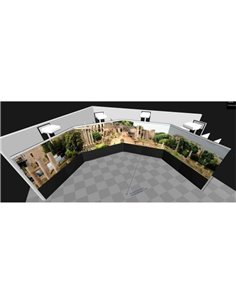 Struttura Ignifuga Per Layout 180 X Aula Immersiva Con Pannelli Per La Proiezione E Zavorra