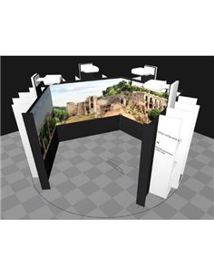 Struttura Ignifuga Per Layout 288 X Aula Immersiva Con Pannelli Per La Proiezione E Zavorra