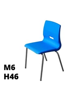 Salice Sedia Ergonomica H46cm, Struttura Grigia, Seduta Blu Sd.St.4Gf.M6.Bl