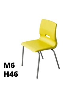 Salice Sedia Ergonomica H46cm, Struttura Grigia, Seduta Giallo Sd.St.4Gf.M6.Gl