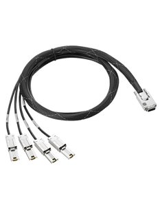 Hpe Mini Sas Hd To Dual 2-Lane Mini Sas Hd External Fanout 1M Cable