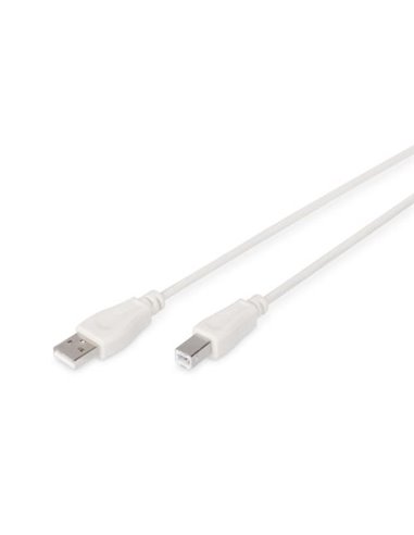 Cavo Digitus Usb 2.0 A-B M-M 3Mt In Rame Colore Bianco