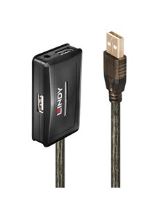 Cavo Lindy Usb 2.0 A-B M-F Prolunga Attiva Con Hub 10Mt