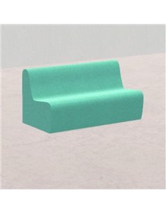 Pouf Morbido Seduta Divano 3 Posti, Similpelle Ignifuga Cl1, Base 120X60cm, H32cm, Col A Scelta Pf.Gm.Sd12060.H32.Ds21.Ei1.X