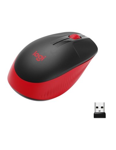Mouse Logitech Wireless Mouse M190  Usb 1000 Dpi 3 Pulsanti Rosso 910-005908