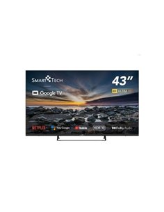 Smart Tech Led 43 Frame Less 43Ug10v3 Smart-Tv Android 11 Google Tv 4K  Dvb-T2/S2 Uhd 3840X2160 Black Ci Slot 4Xhdmi 2Xusb Vesa