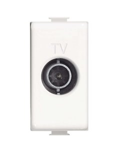 Matix - Presa Tv Passante 14Db 1M Bianco