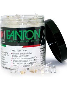 Kit 50 Plug Rj45 Utp Cat.5E10 Copriplug