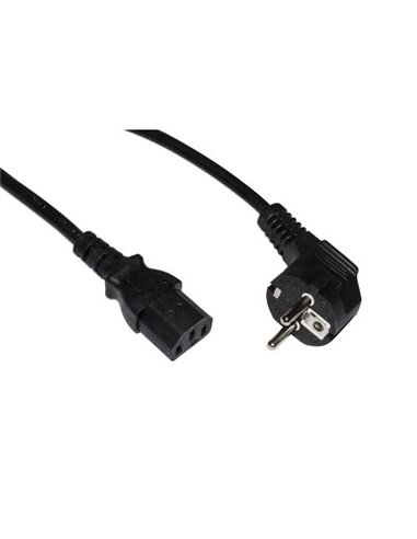Cavo Link Alimentazione X Pc/Stampanti Spina Spina Tedesca (Schuko) 90 Gradi,1,8Mt, 250 V Presa Iec Vde,Nero, Lksk18