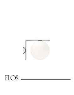 Flos Ic C/W2 Eur Cromo Lampada Daparete Con Struttura In Acciaio