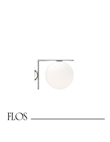 Flos Ic C/W2 Eur Cromo Lampada Daparete Con Struttura In Acciaio