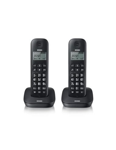 Telefono Cordless Brondi Gala Twin 10273810 Nero Dect Display Alfanum. Id Chiamate
