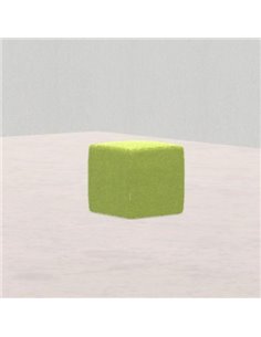 Pouf Morbido Cubo Similpelle E Imbottitura Ignifuga Cl1,Lato 40Cm,H40cm, Sfod Con Zip Colorepf.Gm.L40.H40.Ds30.Fr.Ei1.X