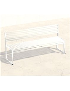 Radura Essenza Panca Con Schienale 180X50h45cm, In Metallo E Impilabili, Colori Scelta Ext.Ess.Sds.18050H45.X