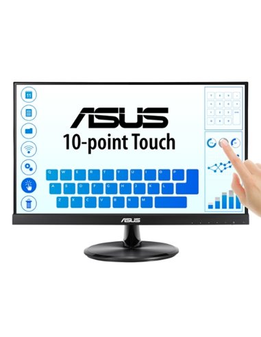 Monitor Asus Touch Screen Led 21.5 Wide Vt229h Ips 1920X1080 5Ms 250Cd/M 100.000.000:1 2X1.5W Mm Vga Hdmi 10Punti Multitouch