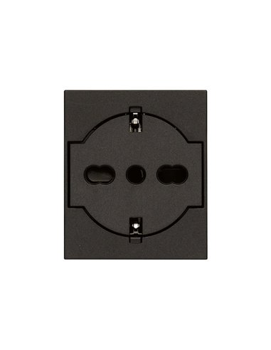 Presa 2Pt P40 Universale A Filo Nero