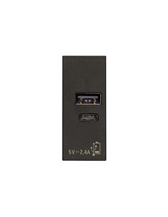 Alimentatore Usb Ac 5V 2,4A Nero