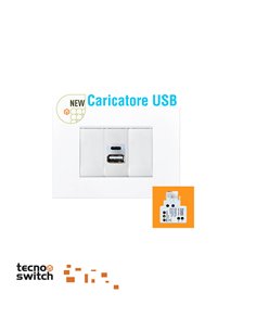 Mini Kystone Caricatore Usb 2.4A 5Vtipo