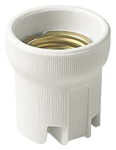 Portalampada E27 Ø43mm Porcellana Bianco